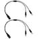 Security-01 Security01 DC Power Splitter Cable 55mm x 21mm12V24V DC Power Splitter Cord 1 Female to 2 Male for CCTV Cameras LED Light Strip and More 2 Pack Black