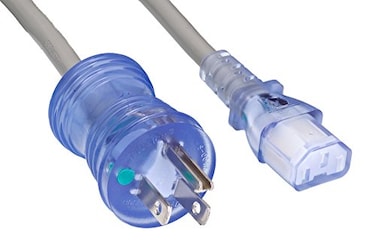 Cablelera North American Hospital Grade Power Cord 18AWG 10ft ZWACPCAY10Blue