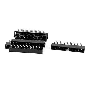 uxcell 9Pcs 2x20 Pin Box Header Connector IDC Male Sockets Right Angle 254mm