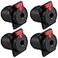 GLS Audio 14 Jacks TS and TRS Panel Mount Jack Locking Style D Series Size 4 Pack