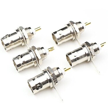 ANHAN BNC Female Panel Mount Connectors with Nut BNC Female Bulkhead Adapters RF Coaxial Adapter 5Pack