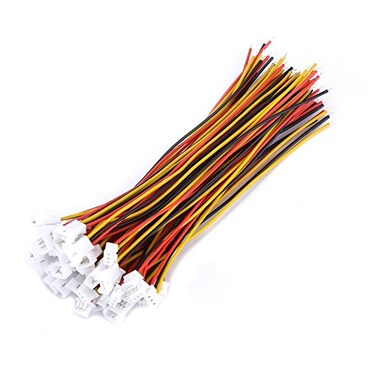 Acogedor 20PcsPack Mini Micro JST 125mm 3 Pin Connectors Female Male Connector Plug with 100mm Wires Cables