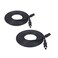HUALAND 2pcsPack 3m984ft Black 55mm x 25mm DC Plug Extension Cable DC Extension Cable 55mm x 25mm Barrel Male Plug Connector