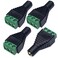 CESS 35mm Stereo TRS Female Jack to AV Screw Audio Terminal SolderFree Quick Screw Connection for DIY Test Measurement Surveillance Engineering 3Screw Terminal Block Headphone Connector 4 Pack
