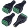 CESS 35mm Stereo TRS Female Jack to AV Screw Audio Terminal SolderFree Quick Screw Connection for DIY Test Measurement Surveillance Engineering 3Screw Terminal Block Headphone Connector 4 Pack