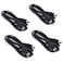HUALAND 4pcspack2m656ft Black 55mm x 25mm DC Plug Extension Cable DC Extension Cable Cord with Male to Female Connectors Power 12V Barrel Male Plug Connector