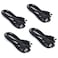 HUALAND 4pcspack2m656ft Black 55mm x 25mm DC Plug Extension Cable DC Extension Cable Cord with Male to Female Connectors Power 12V Barrel Male Plug Connector