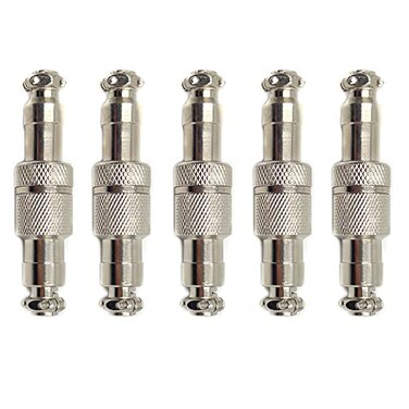 daier 5Pcs 4Pins Aviation Connector GX12 Waterproof FemaleMale Wire Panel Docking Connector for Power Chassis Metal Fittings 4Pins