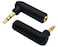AAOTOKK 35mm Jack Adapter 90 Degree Right Angled 3 Poles 35mm TRS Audio Stereo Male to Female Connector Extension Adapter2 Pack3 Pole