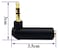 AAOTOKK 35mm Jack Adapter 90 Degree Right Angled 3 Poles 35mm TRS Audio Stereo Male to Female Connector Extension Adapter2 Pack3 Pole