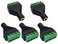 AAOTOKK 4 Pole 35mm Screw Terminal Stereo TRRS Audio Female to AV 4 Pin Screw Terminal Double Track Headphone Balun Solderless Converter Adapter 5 Pack