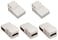 AAOTOKK 90 Degree HDMI Keystone Adapter Gold Plated Right Angle HDMI Female to Female Keystone Jack Insert 3D 4K 60HZ Coupler Adapter for Wall Plate White5 Pack