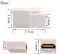 AAOTOKK 90 Degree HDMI Keystone Adapter Gold Plated Right Angle HDMI Female to Female Keystone Jack Insert 3D 4K 60HZ Coupler Adapter for Wall Plate White5 Pack