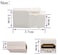 AAOTOKK 90 Degree HDMI Keystone Adapter Gold Plated Right Angle HDMI Female to Female Keystone Jack Insert 3D 4K 60HZ Coupler Adapter for Wall Plate White5 Pack