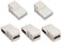 AAOTOKK 90 Degree HDMI Keystone Adapter Gold Plated Right Angle HDMI Female to Female Keystone Jack Insert 3D 4K 60HZ Coupler Adapter for Wall Plate White5 Pack