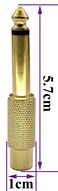 AAOTOKK RCA to 14 Adapter Gold Plated Male to Female 635mm TS Jack to RCA Audio Connector 5 Pack