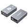 AGVEE 2 Pack Displayport Coupler Adapter Alloy Shell 8K HDR Displayport DP 14 Female to Female Extender Extension Connetor Converter Backward Compatible with 13 12 11 Gray