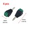 Antrader 35mm Male to 2Screw Terminal Female Connector 6pcs