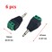 Antrader 35mm Male to 2Screw Terminal Female Connector 6pcs