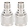 ASHATA Straight Adapter Connector2PCS N Male to TNC Female AdapterHigh Performance Portable GoldPlated ConnectorConvenient and Easy to Use