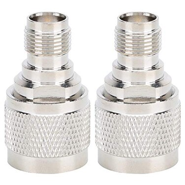 ASHATA Straight Adapter Connector2PCS N Male to TNC Female AdapterHigh Performance Portable GoldPlated ConnectorConvenient and Easy to Use