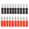 DIYhz Audio Speaker Cable Connector20 Pcs 4mm Audio Speaker Wire Cable Screw Banana Plug Connector BlackRed
