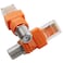 BLLNDX 2PCS F Female to RJ45 Male Coaxial Barrel Couplers Adapters Straight Connectors