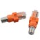 BLLNDX 2PCS F Female to RJ45 Male Coaxial Barrel Couplers Adapters Straight Connectors