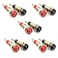 bnafes 2mm Female Extended Bind Post Alloy Socket Plug Panel Terminal Banana Jack Connector Black and Red 10 Pcs