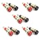 bnafes 2mm Female Extended Bind Post Alloy Socket Plug Panel Terminal Banana Jack Connector Black and Red 10 Pcs