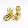 bnafes SMA Female Jack Right Angle Solder PCB Mount RF Connector Adapter 4pcs