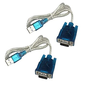 Bolsen 2 PCS HL340 USB to RS232 COM Port Serial PDA 9 pin DB9 Cable Adapter Support Windows764