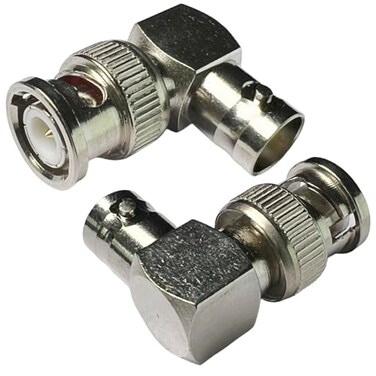 CESS BNC Right Angle Adapter Male to Female Female to Male Elbow 2 Pack