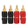 Chazcool 4 Pcs Banana Jack Test Probe Female Banana Plug Connectors 4mm Panel Mount Banana Socket Banana Plug Jack Female Socket Audio Speaker Terminal Binding Post Black and Red
