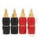 Chazcool 4 Pcs Banana Jack Test Probe Female Banana Plug Connectors 4mm Panel Mount Banana Socket Banana Plug Jack Female Socket Audio Speaker Terminal Binding Post Black and Red