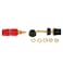 Chazcool 4 Pcs Banana Jack Test Probe Female Banana Plug Connectors 4mm Panel Mount Banana Socket Banana Plug Jack Female Socket Audio Speaker Terminal Binding Post Black and Red