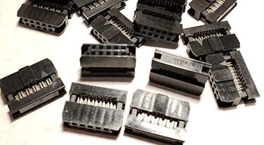 Connectors Pro 2X5 10Pin 2mm 25 Sets Female Connectors 20mm 0079 Dual Row Mini IDC Sockets for 1mm Flat Ribbon Cable 25Pack