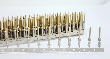 PC Accessories Connectors Pro DSub 2mm Male Crimp Pins 200 Gold Tin Plated DB Male Crimp Connectors for DB9 DB25 DB37 DB15 DB50