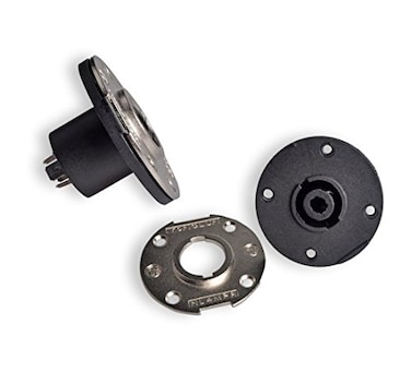 Conwork 2Pack Female Jack Panel Mount Socket Connector Audio Speaker Jack Twist Lock 4 Pole Round Compatible with Neutrik Speakon NL2FC NL4MP NL4MPR NL4FC NL4FX NLT4X NL4 Series