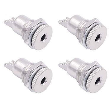 Fancasee DC Power Jack Socket 4Pack 35mm x 135mm Barrel Mounting Female Panel Mount Solder Power Supply Jack Connector Adapter Socket