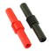 DGZZI 4PCS 4mm Banana Socket Female to Female Adapter Coupler Connector Extension Insulated Banana Plug Connectors Black Red