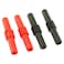DGZZI 4PCS 4mm Banana Socket Female to Female Adapter Coupler Connector Extension Insulated Banana Plug Connectors Black Red