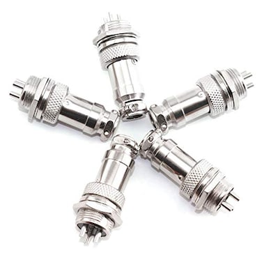 DGZZI GX12 Aviation Connector Plug 5 Pairs 4Pin 12mm Metal Male Female Panel Connector Socket