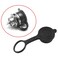 DGZZI GX12 Cap Lid 4PCS Black GX12 Aviation Connector Plug Cover Waterproof Dust Plastic Cap Circular Protective Sleeve