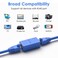 Dingsun RJ45 Coupler Ethernet Extender for Cat7Cat6Cat5eCat5 Female to Female Ethernet Coupler Connector 2packBlue
