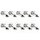 DIYhz 55 x 25mm DC Power Jack Socket Threaded Female Mount Connector Adapter with Dustproof Plug 10Pcs