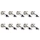 DIYhz 55 x 25mm DC Power Jack Socket Threaded Female Mount Connector Adapter with Dustproof Plug 10Pcs