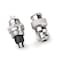 DIYhz GX12 7 Pins Panel Metal Mount Circular Metal Aviation Connector Adapter Male Female Plug Socket with Waterproof Cap 5 Pcs