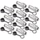 DIYhz GX16 3 Pins Panel Metal Mount Circular Metal Aviation Connector Adapter Male Female Plug Socket with Waterproof Cap 10 Pcs