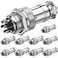 DIYhz GX16 6 Pins Panel Mount Circular Metal Aviation Connector Adapter Male Female Plug Metal Socket 10 Pcs